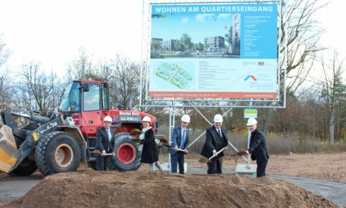 Spatenstich im neuen Stadtteil Bellevue