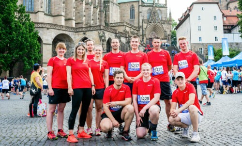 Gruppenfoto vom Thüringer Unternehmenslauf 2019