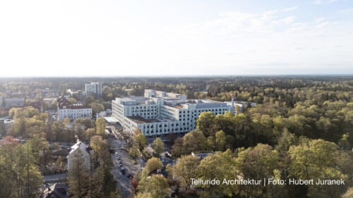 Drohnenaufnahme München KLinik Harlaching