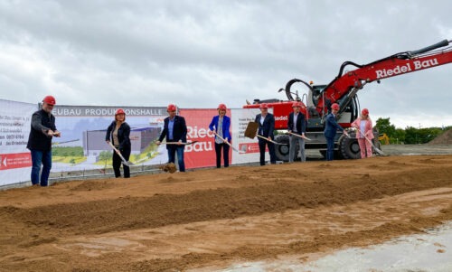 Spatenstich der Firma Metallbau Weber