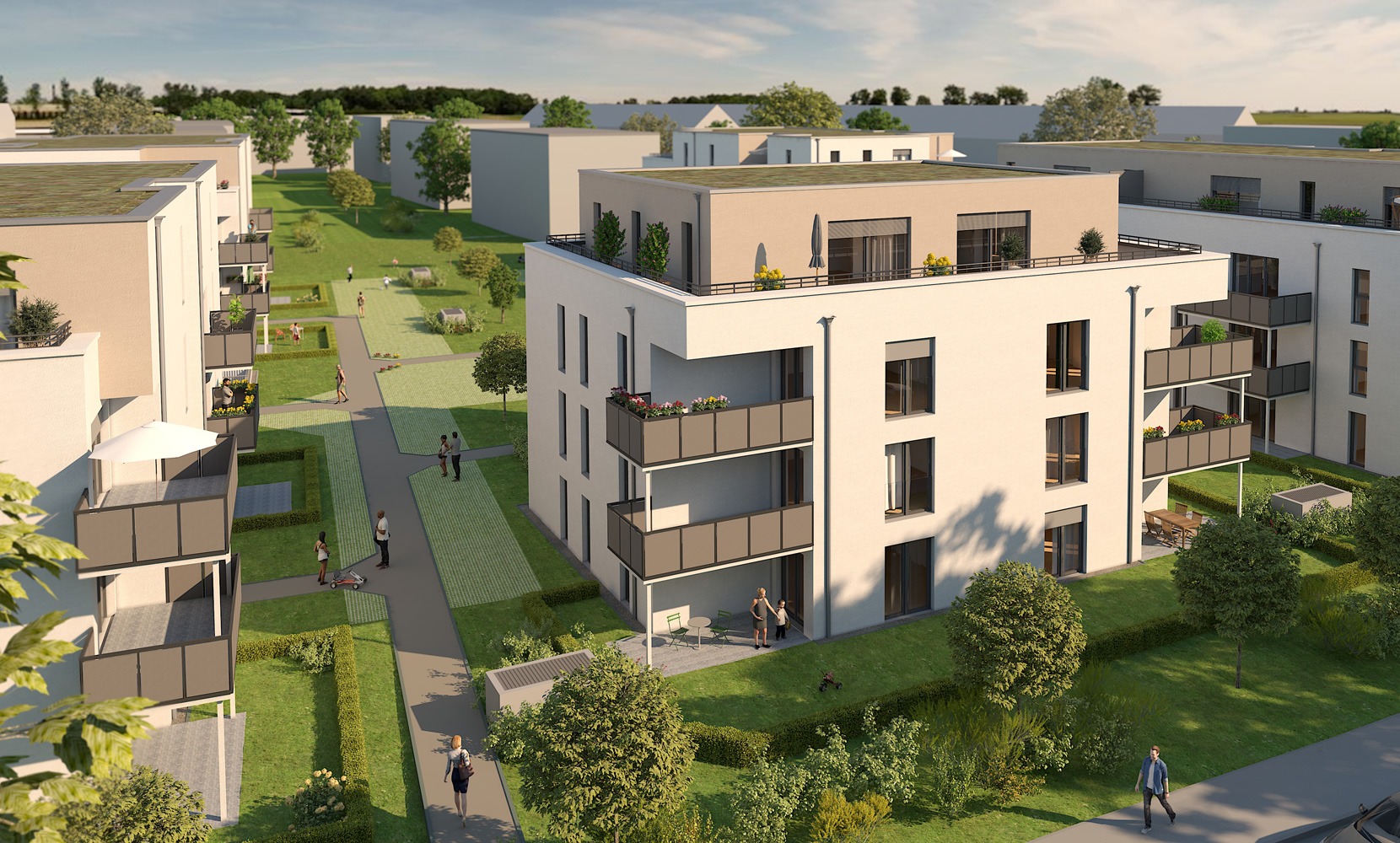 Wohnanlage "LivingParkside" in Schweinfurt Riedel Bau