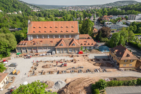 Baustelle auf dem Gelände des Schlachthofs Bad Kissingen