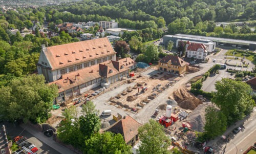 Baustelle auf dem Gelände des Schlachthofs Bad Kissingen