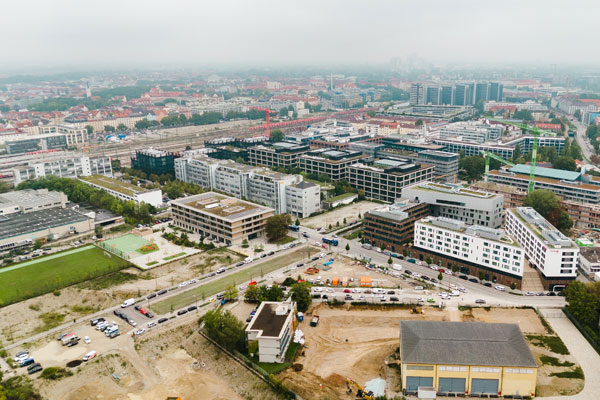 Münchner Werksviertel von oben
