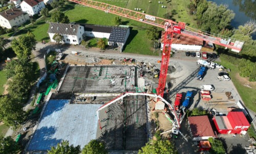 Vogelperspektive Baustelle Kita Grafenrheinfeld