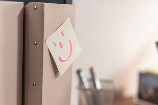 Smiley auf Post-It