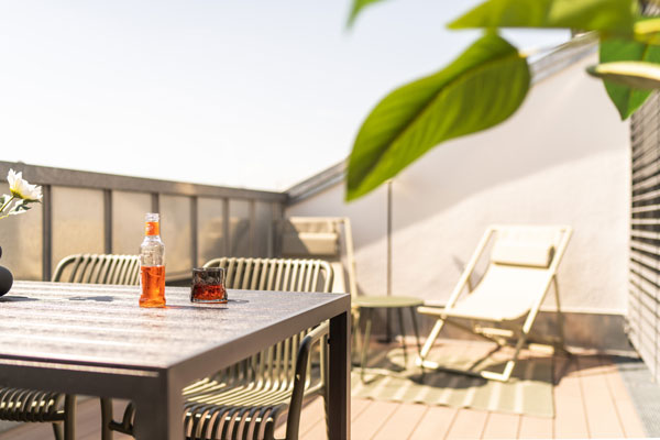 Terrasse Musterwohnung