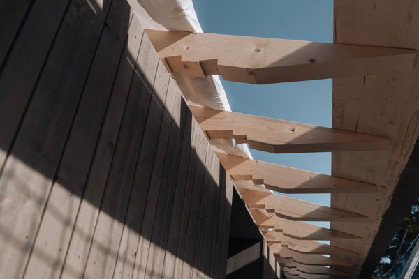 Detailaufnahme Holzbau