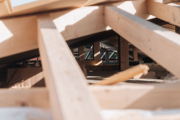 Detailaufnahme Holzbau